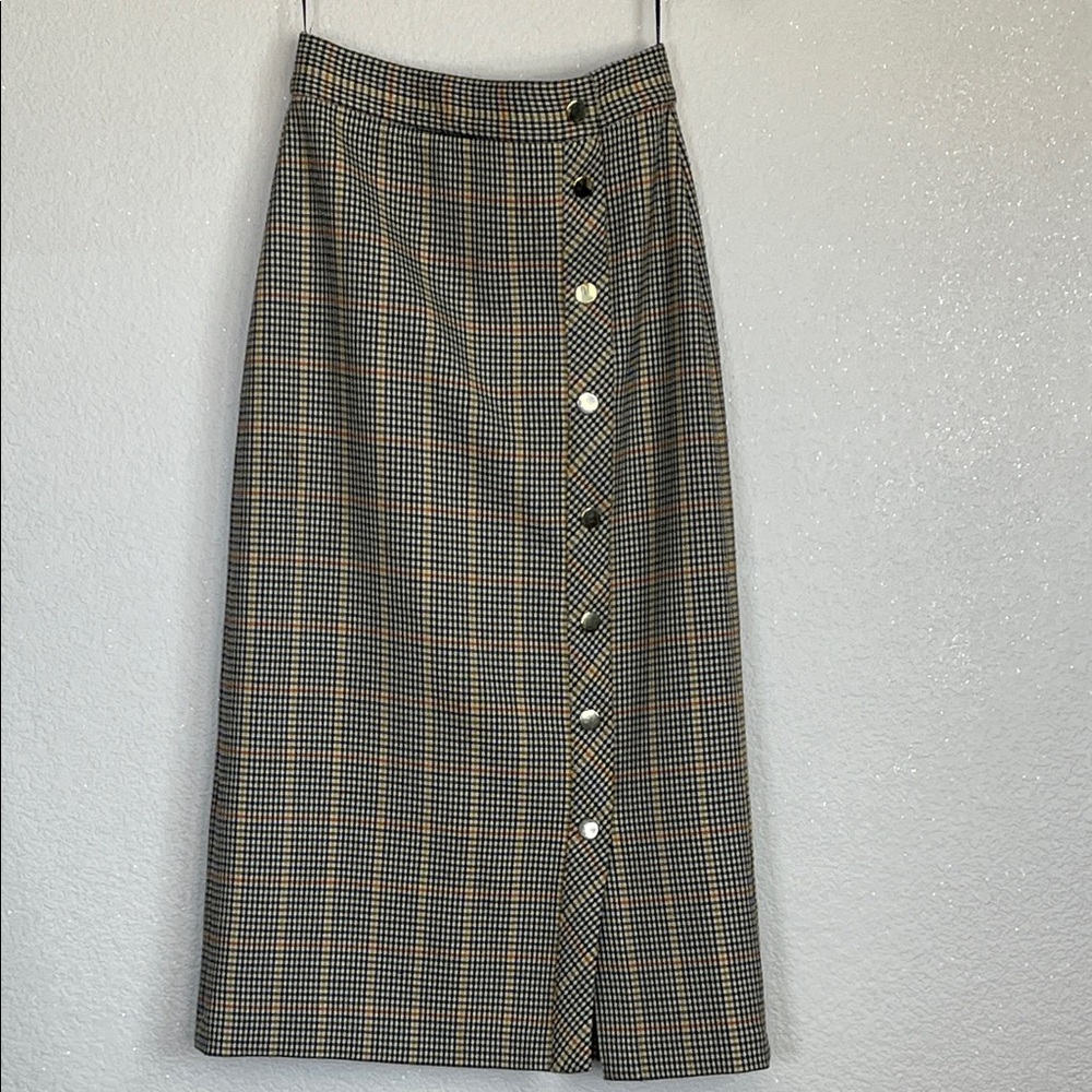 Zara Elegant Checkered Pencil Skirt